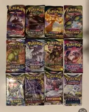All 12 Sword & Shield Era Packs Factory Sealed Set Evolving Skies Brilliant Star