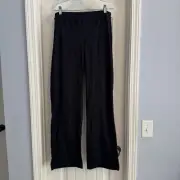 New PRANA Large Black Devine Pants Pull On Stretch Straight Leg Capsule Classic