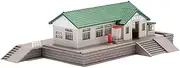 TOMIX 4202 N Gauge Wooden Station Building Set, Green, Model Train Supplies
