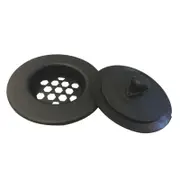 EZYFIX 50mm Black Matte Retrofit Waste Insert And Plug Sink/Bath Repair Kit