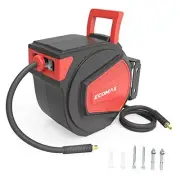 3/8 in. x 50 ft Retractable Enclosed Air Hose Reel with Auto Rewind, Heavy