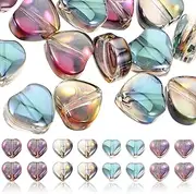 TEHAUX Acrylic Heart Shape Beads 8x8mm DIY Jewelry Spacer Beads for Bracelet Necklace Making
