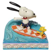 Peanuts by Jim Shore Snoopy & Woodstock Surfing Cowabunga!