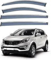 4Pcs Car Wind Deflectors for Kia for Sportage R Mk3-Sl 2011-2017, Side Window Ventilated Visors Rain Deflector