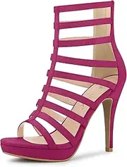 [Allegra K] Women's Stiletto Platform Heels Strappy Gladiator Heel Sandals