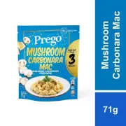 4 packs x Prego Mushroom Carbonara Mac Quick Cook Pasta (71g x 4 packs)