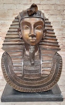 Original Artwork by Thomas Egyptian Pharaoh Bust Sculpture Art Deco Figurine Art