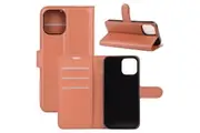 For iPhone 12 / 12 Pro Case, Lychee Texture Folio Shielding Case Wallet, Brown