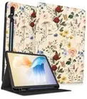 for Samsung Galaxy Tab S9 Plus/S9 FE Plus Case 12.4 Inch 2023 3-Vintage Flower