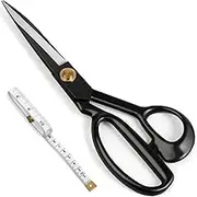 Proshear Professional Tailor Scissors 9-inch High Carbon with White Measuring Tape for Fabric Leather Sewing Cloth by