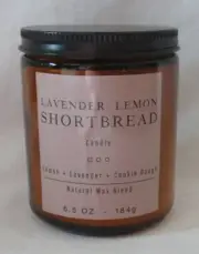 Kirkland's 6.5 oz Jar Candle up to 20 hrs Natural Wax LAVENDER LEMON SHORTBREAD