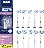 Oral-B Sensitive Clean and Care Replacement Toothbrush Heads Set, White (10 Pieces)