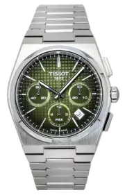 Tissot PRX Chronograph Green Dial Automatic 100M Men's Watch T137.427.11.091.00
