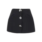 [Blumarine] Blumarine Flower-embellished Mini Skirt 42 IT BLACK