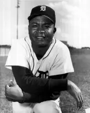 Larry Doby of the Detroit Tigers circa 1959 in Detroit Michigan Old Photo