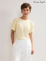 Phase Eight Yellow Arabel 100% Linen Top (H48473) | $127