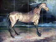 Art Horse in the Storm Ceramic Mural Backsplash Bath Tile #2141