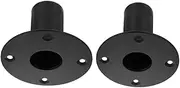 2pcs Speaker Stage Seat Device Speaker Stand Adapter Angled Wire Gator Main Sound Part Speaker Brackets Cable Holder Channel Bases Tune Center Speaker Mount Loudspeaker Iron Black