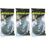 2x Ultracharge 5m Cord Extension Lead Home/Office 10A Power Cable AU/NZ Plug BLK