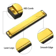 Harmonica Professional Harp Armonica Key Of C 24 Hole Polyphony Diatonic Mou BBY