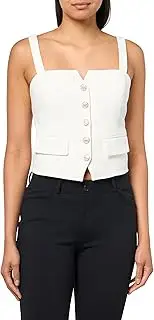 [Anne Klein] Womens Double Weave Vest with Straps