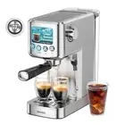 Espresso Machine 20 Bar, Compact Espresso Maker with Milk Frother, Stainless