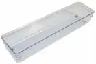 Linus Drawer Organizer, Clear/Chrome Plastic, 3 x 12 x 2-In.
