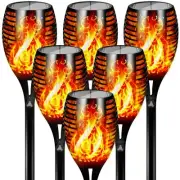 96 LED Solar Lights Outdoor Upgraded 6 Pack, 43" Tall & Super Larger Size, Wa...