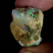 28.10 Cts Amazing Ethiopian AAA "Play-Of-Color" Fire Opal Rough Natural Gemstone