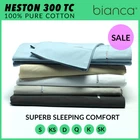 BIANCA Heston 300tc 100% Cotton Percale Sheet Set Single/Double/Queen/Super King