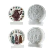 Christmas Dwarf Silicone Molds for Epoxy Resin, Santa Clause Silicone Moldd