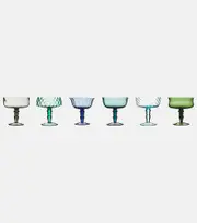 [Bitossi] Bitossi Set of 6 champagne coupe glasses
