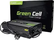 Green Cell 300 W / 600 W DC 12 V to AC 230 V Pure Sine Voltage Converter UPS Inverter Power Bypass Solar Inverter DC AC for Supplying Pumps in Central Heating Ovens