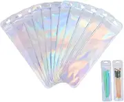 [KAILIKETIY] 100Pcs Long Self Sealing Bags Holographic Packing Bags for Jewelry Small Puncture Resistant Design for Secure Storage Easy Open Close for Bead Pens