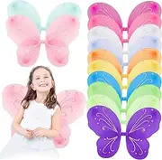 Giegxin 12 Pieces Fairy Wings for Girls Butterfly Wings Bulk for Kids Christmas Theme Birthday Party Favor, 13.8x16.5 Inch