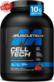 Cell-Tech Creatine Monohydrate Powder 2.72kg Fruit Punch Post Workout 56 Serving