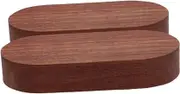 2Pcs Black Walnut Wood Display Base Elegant Aromatherapy Essential Oil Holder for Home Decor Smooth Surface Stand for Living Room and Bedroom Easy Installation and Sturdy