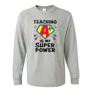 Teaching Is My Superpower Adultâ€™s T-Shirt - XL, Spirit, Apparel Accessories, 1