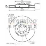 Bremtec Euro-Line GeoZinc Coated Brake Rotor - BDR9790EL