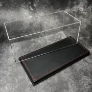 Acrylic Display case show case With black PU Leather Base For 1/18 Car Model