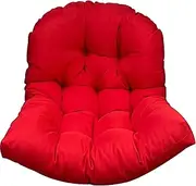 Thicken Egg Chair Cushion, Outdoor Swing Rattan Cushions Wicker Rattan Swing Egg Chair Cushion for Garden Outdoor Indoor (Only), 80x120cm, Red, Cushions-