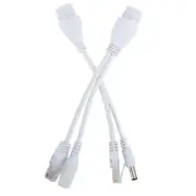 POE Adapter Cable Non-Standard Waterproof Injector Splitter DC 12V White