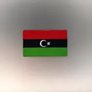 Libya Flag Patch — Iron On Badge Embroidered Motif — Libyan World Mini