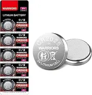 Warriors 2025 CR2025 Coin Button Cell 3V 3 Volt Lithium Batteries 5X Retail Pack Compliant with Coin Battery Safety Standards 2020