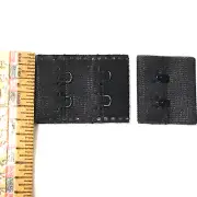 Hook & Eye Bra Closure Bra Repair Back Closure 1-1/4" Black 12 Closures #TW67