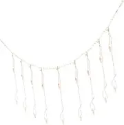 Cabilock Hanging Photo Clips Wooden Bead String Garland Decorative Wall Photo Display for Home Polished Beads for Artworks and Memories Present Occasion