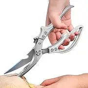Kitchen Shears for Food - All Purpose Kitchen Scissors Meat Cooking,Spring Loaded Heavy-Duty Dishwasher Safe Gadgets for Bone, Chicken, Turkey, Fish, Vegetables