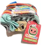 SOCKS BOYS X12 - COCOMELON - SOCKS SZ 4 6 - 18 MONTHS - NO SHOW 12 PACK
