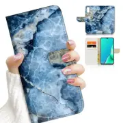 ( For Vivo Y11s ) Flip Case Cover AJ23608 Blue Crystal marble