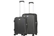 Volair Vmax Hardside 2 Piece (Medium + Cabin) EXP Spinner Suitcase Set Black